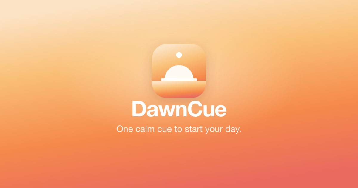 DawnCue — 官网预览图